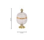 GLASS PINEAPPLE MEDIUM VGC367M CANDY JAR (CAMELIA)